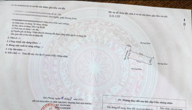Bán nhanh lô đất giá rẻ trung tâm Hòa Nghĩa – Dương Kinh, vị trí tiềm năng – pháp lý rõ ràng!