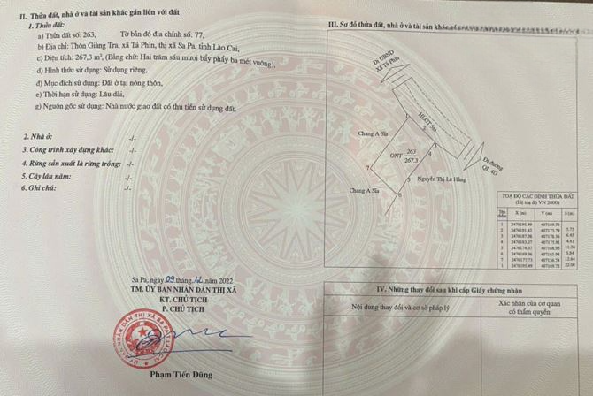 Cơ Hội Hiếm! Bán Đất Thổ Cư View Đồi Núi Tả Phìn – Sa Pa, Vị Trí Đắc Địa, Giá Tốt 4,3 Tỷ