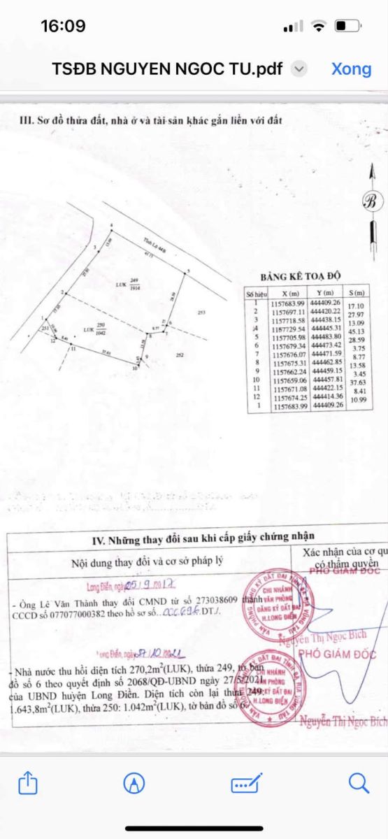 [HIẾM] Đất Lớn Tam Phước (Long Điền) Gần 3000m² - 2 Lô Cùng 1 Sổ, Sẵn Sàng Bán Giá 10.5 Tỷ!