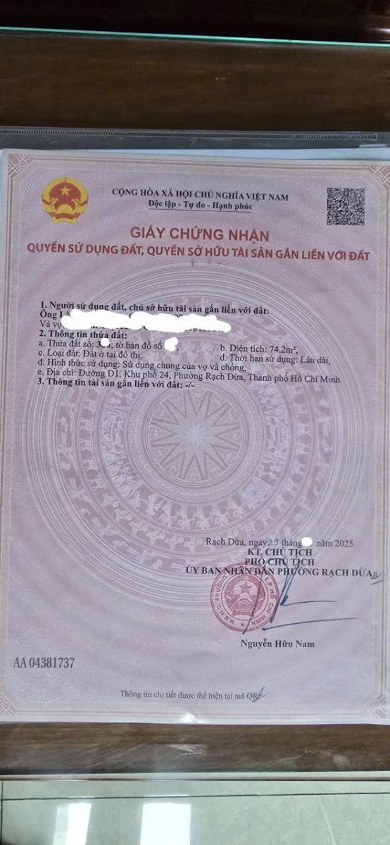 🏡 BÁN ĐẤT TÁI ĐỊNH CƯ PHƯỜNG 10 – TP. VŨNG TÀU