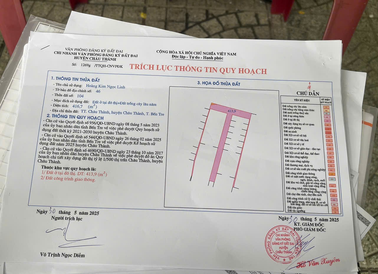 Đầu tư sinh lời ngay: 7 lô khu nền ở khu phố 2 thị trấn Châu Thành tỉnh Bến Tre
