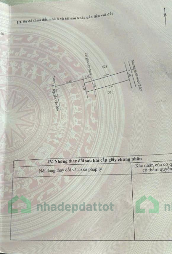 BÁN ĐẤT MẶT TIỀN NGUYỄN VĂN ĐÀO – KQH BÀU VÁ 1, P. THỦY XUÂN, TP. HUẾ - 108,5M2 - NHỈNH 4 TỶ
