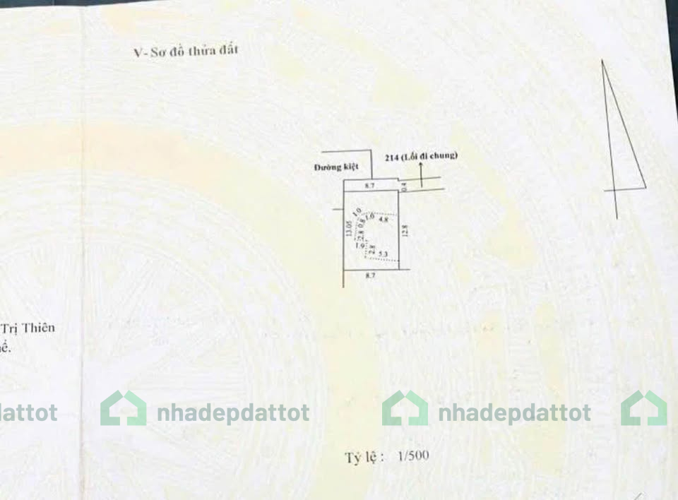 BÁN NHÀ CẤP 4 KIỆT Ô TÔ – PHAN CHU TRINH, P. AN CỰU, TP. HUẾ