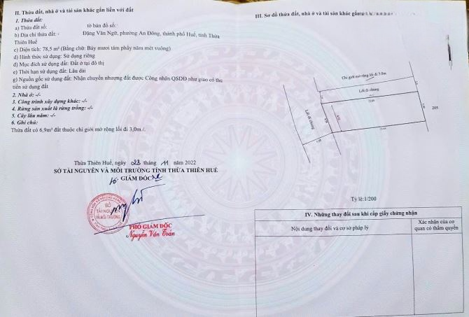 Đất Kiệt Ô Tô Tránh Nhau – Đặng Văn Ngữ, TP Huế | 78,5m², Giá Chỉ 2,75 Tỷ