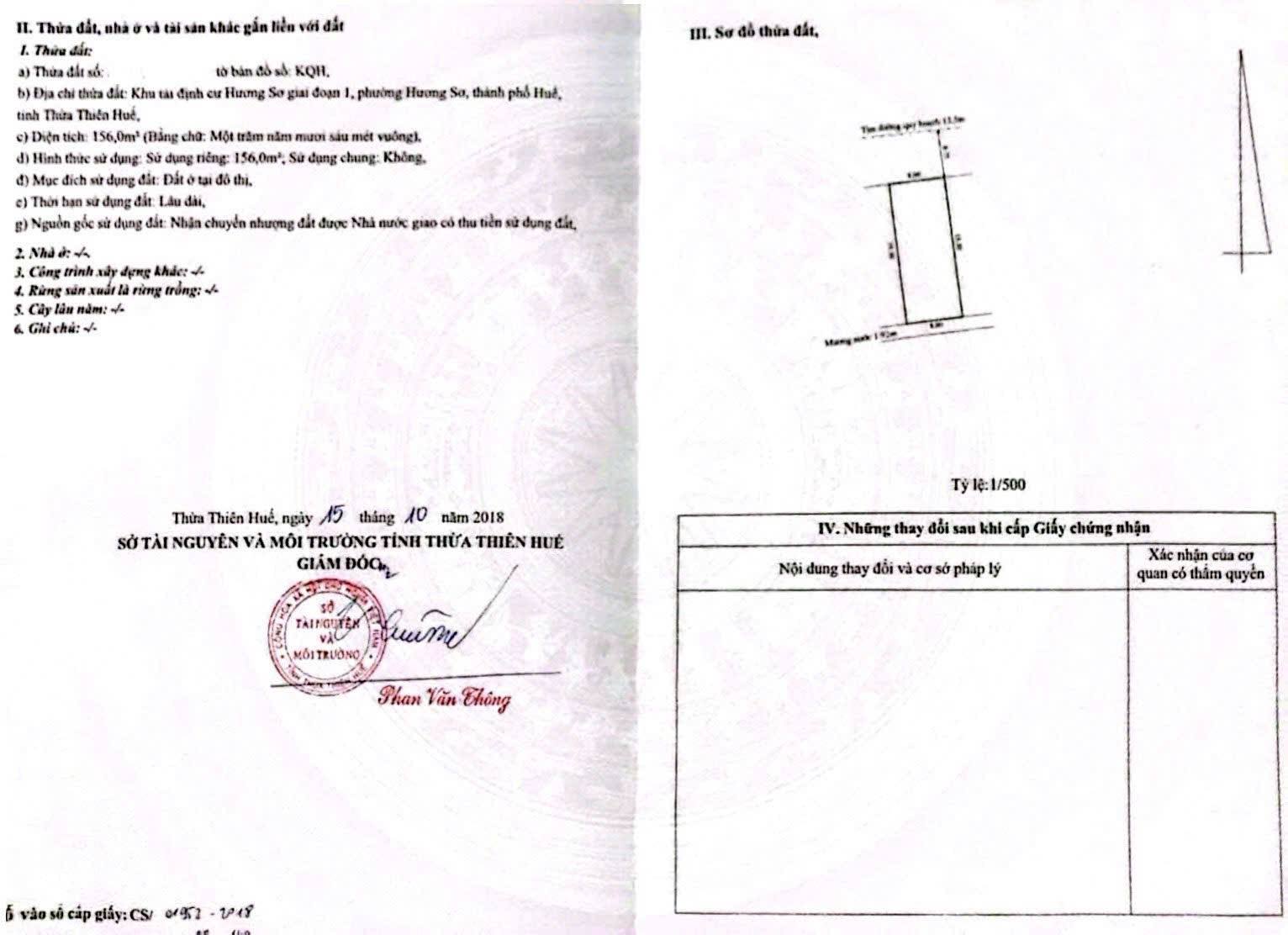 BÁN ĐẤT KQH HƯƠNG SƠ – GẦN PHÒNG CHÁY CHỮA CHÁY – TẶNG SẴN KHO – GIÁ TỐT