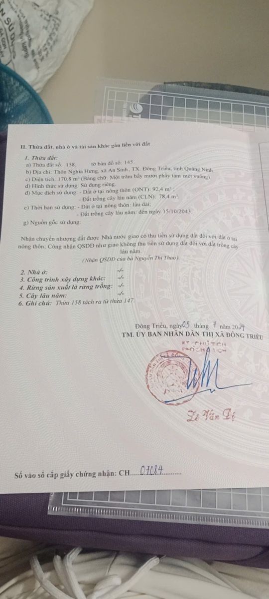 🔥 CẦN BÁN ĐẤT ĐƯỜNG ĐÔNG TRIỀU -  QUẢNG NINH - 170,8M²
