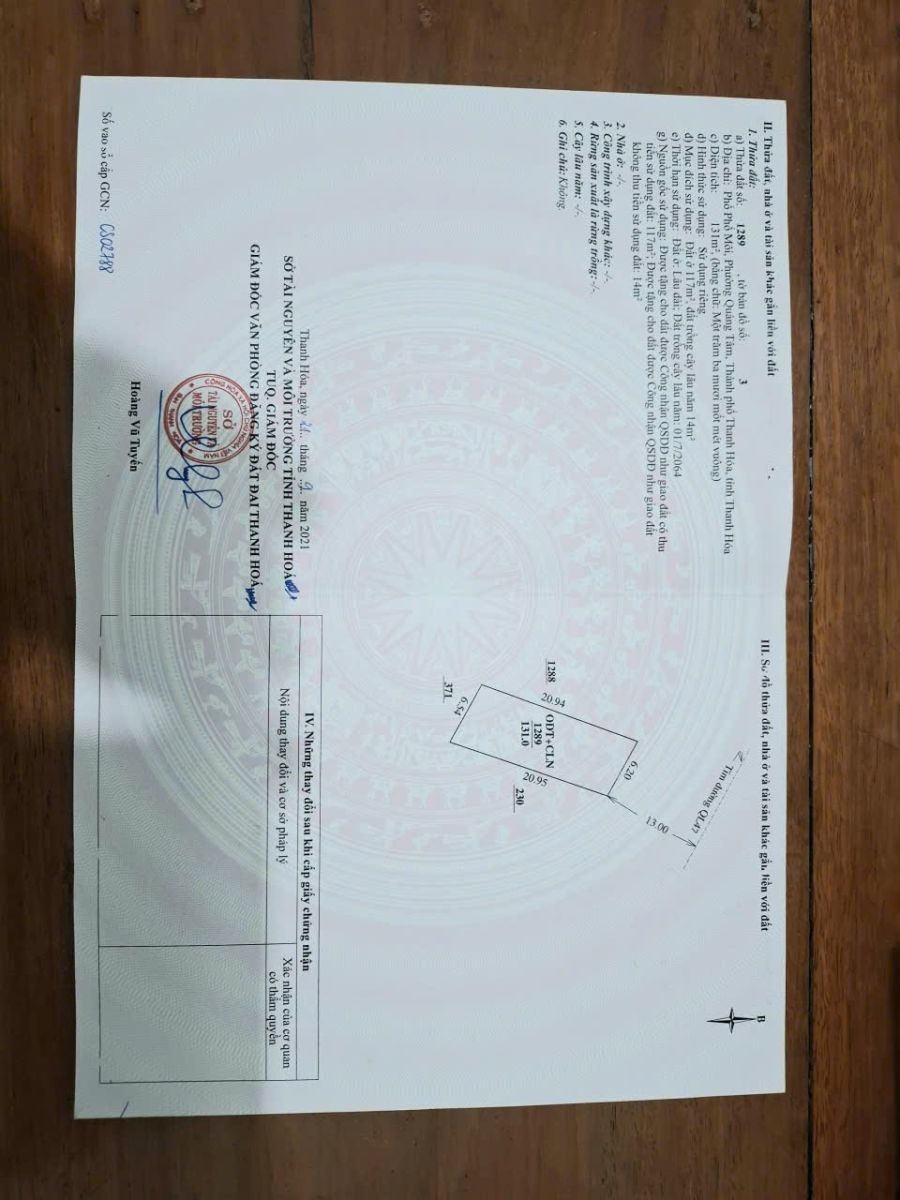 Bán đất mặt tiền 6,2m. Nở hậu. Vị trí vàng Phố Môi. Bán nhanh giá thương lượng