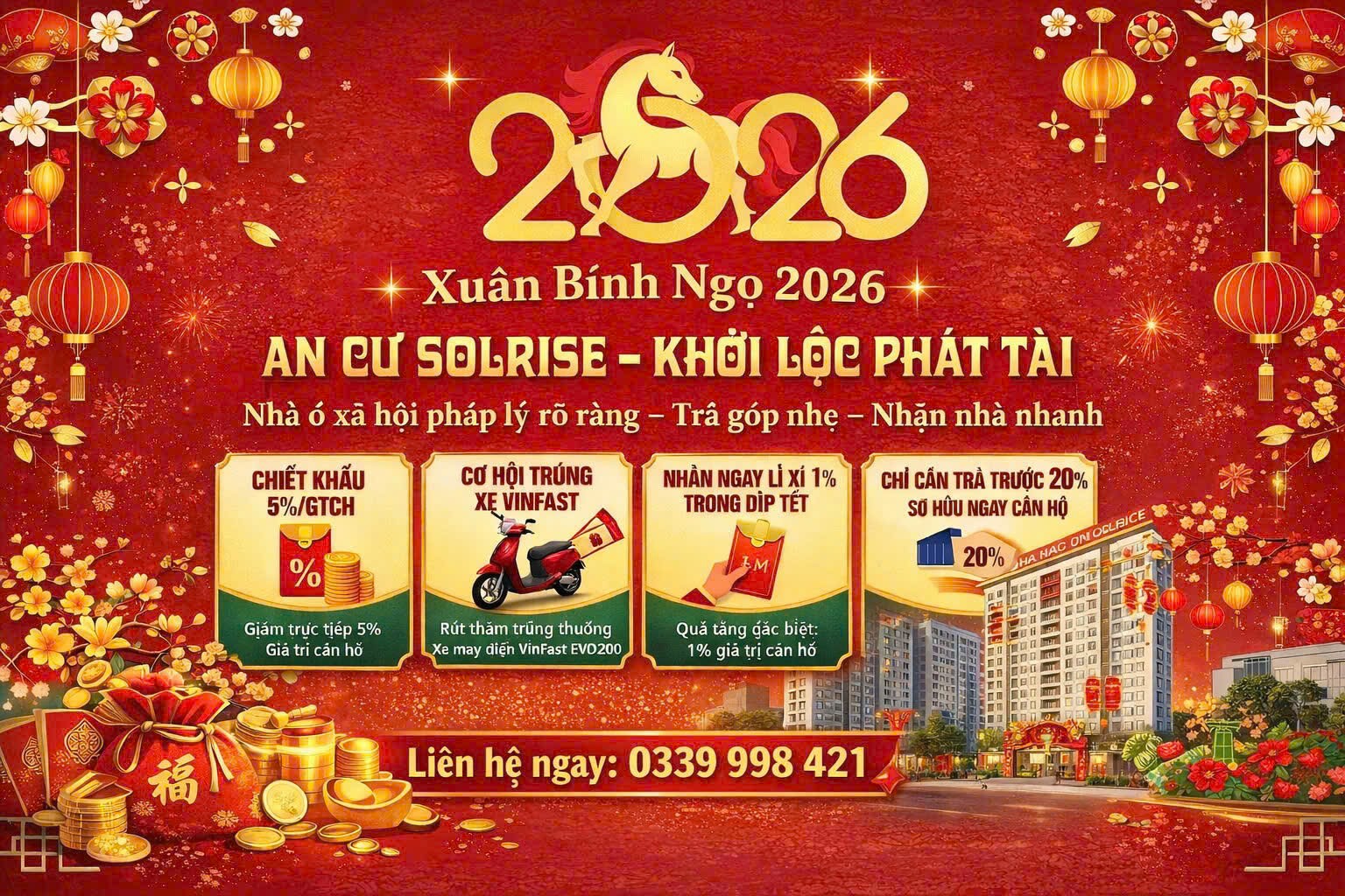 SOLRISE NHƠN PHÚ 2 – Nhà ở xã hội pháp lý chuẩn - 58m2 - 2PN, 2WC