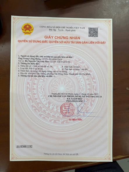 🔥 CG - ĐẤT MẶT TIỀN N3 BICOSI – 64M² – FULL THỔ CƯ – GIÁ TỐT 🔥