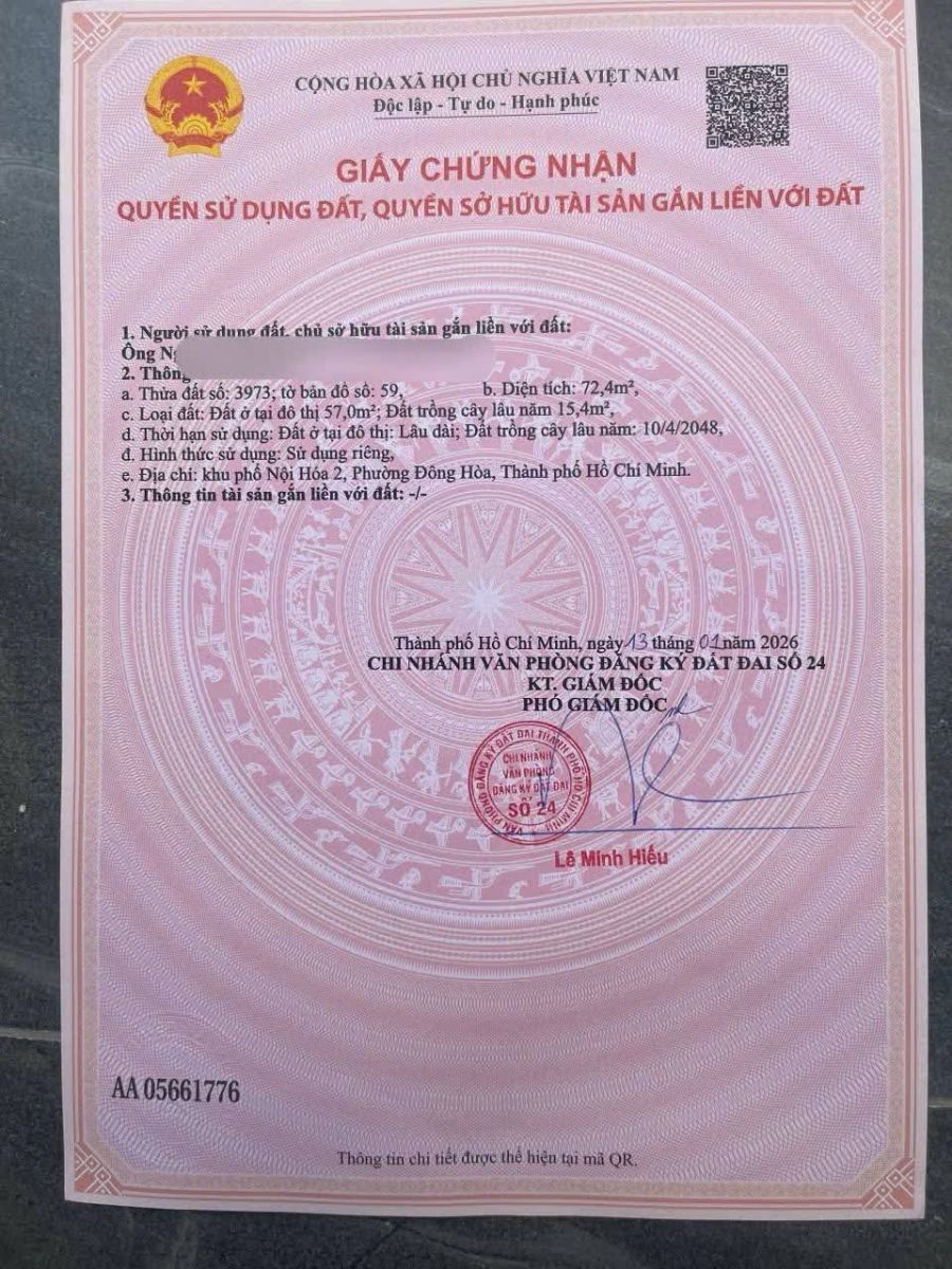🏠 CHỦ GỬI BÁN NHÀ 1 TRỆT 2 LẦU HƯỚNG ĐÔNG NAM, GIÁP QL1K – ĐÔNG HÒA