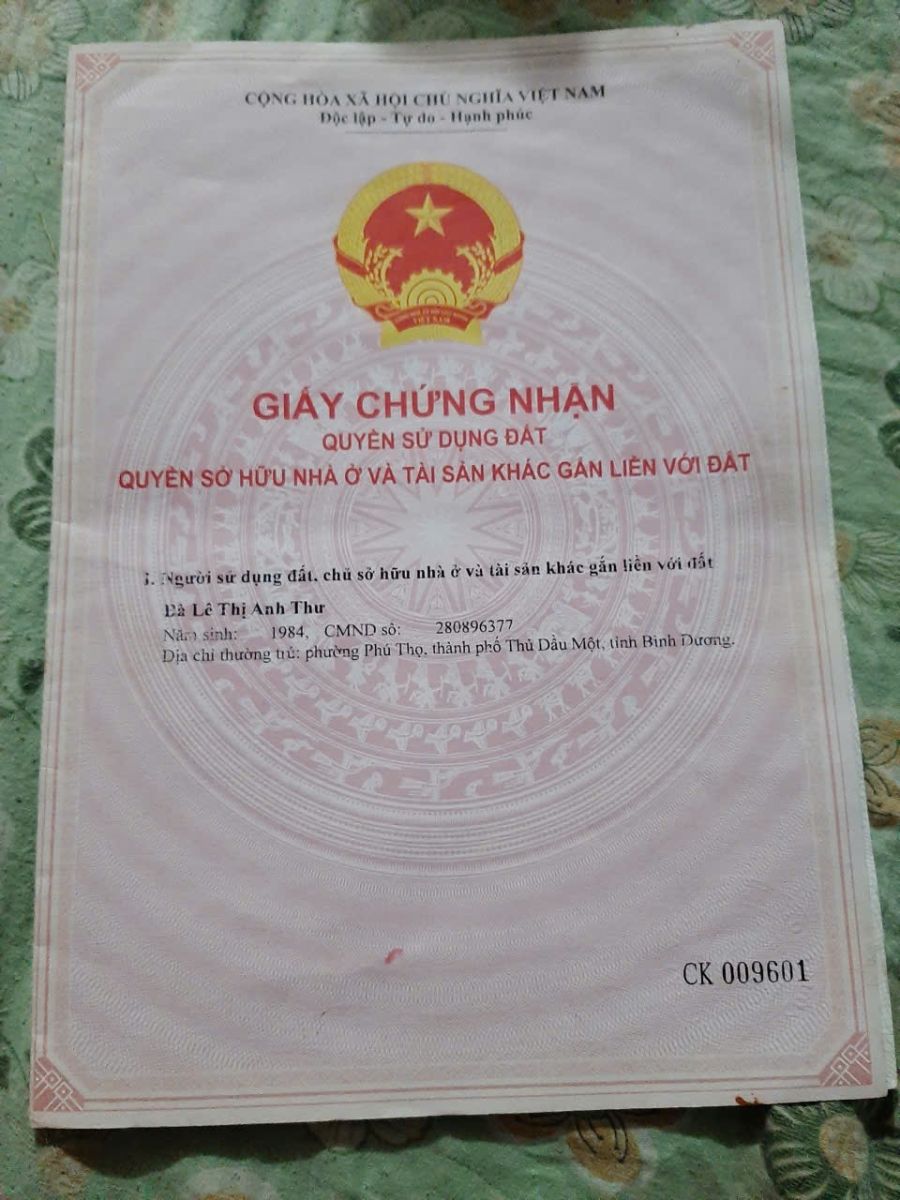 🔥 BÁN ĐẤT PHÚ HÒA – THỦ DẦU MỘT – 209,2M² – CÓ 100M² THỔ CƯ