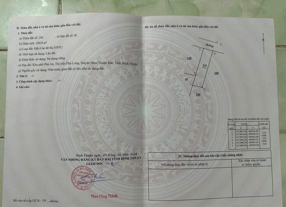 🏡 BÁN 100m² ĐẤT THỔ CƯ GIÁP PHAN THIẾT – PHÚ LONG, HÀM THẮNG 🔥