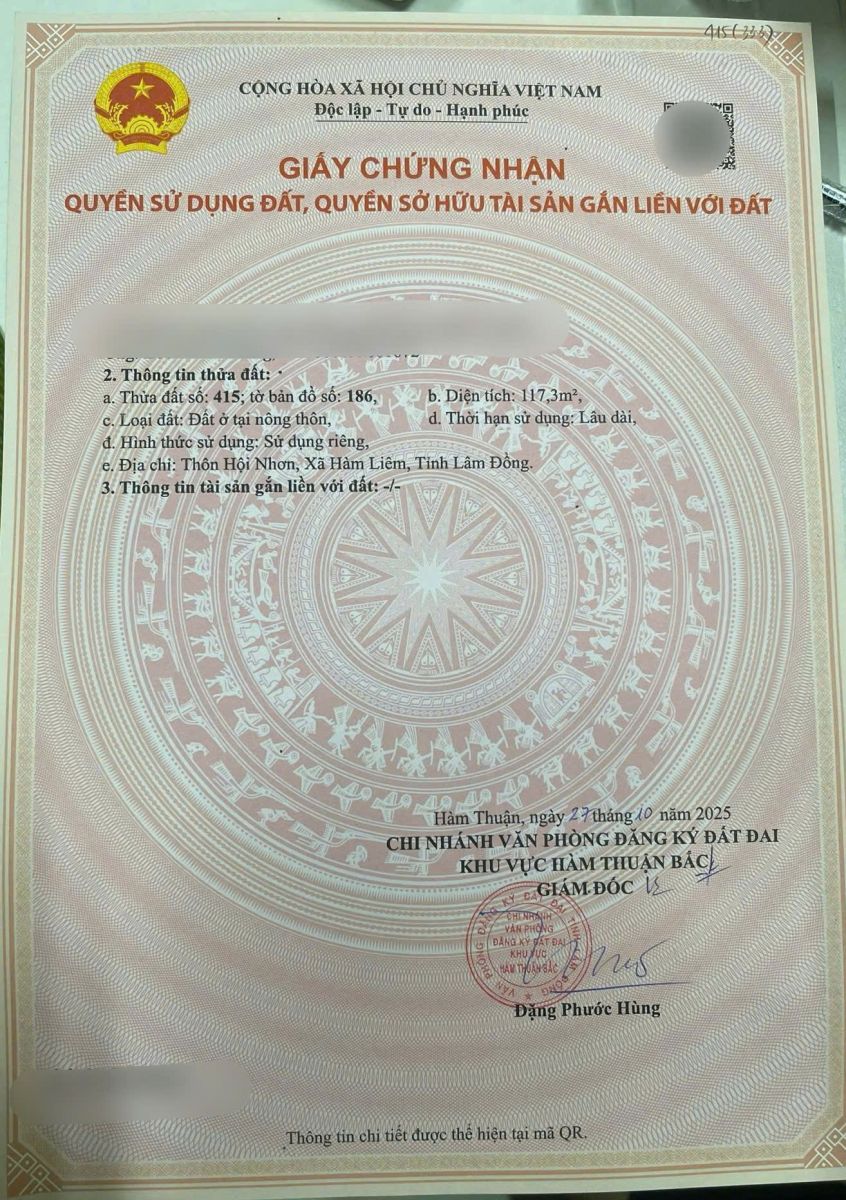 🍀 BÁN LÔ ĐẤT THỔ CƯ – SỔ HỒNG RIÊNG – HỘI NHƠN, HÀM LIÊM, LÂM ĐỒNG