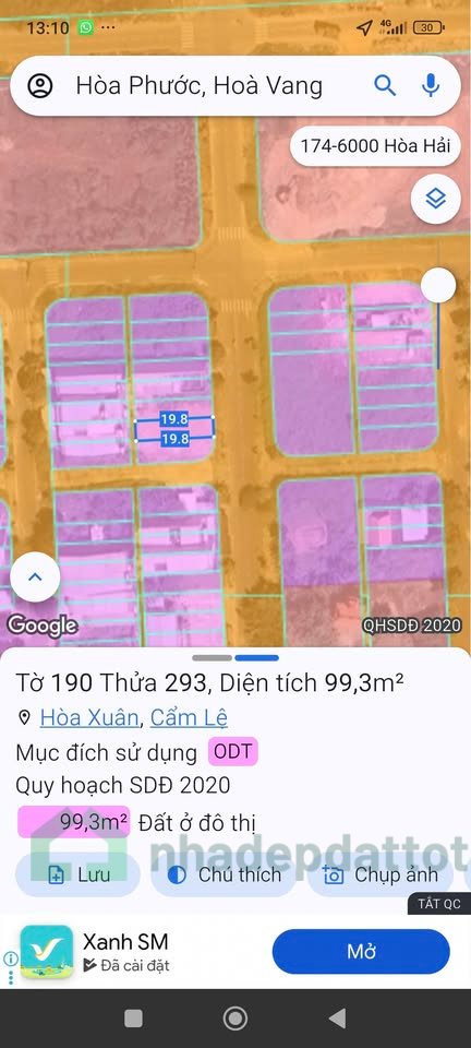 BÁN LÔ ĐẤT ĐẸP ĐƯỜNG 7.5M HUỲNH XUÂN NHỊ – HÒA XUÂN – GIÁ CHỈ 4,15 TỶ!
