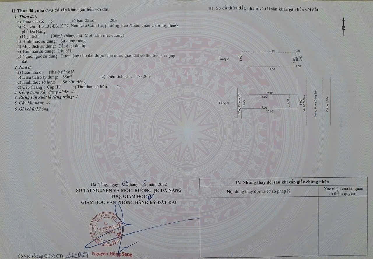 🔥🔥 Chào Bán nhà 2 tầng 2 mê đường 5,5m Phạm Công Trứ, - Hòa Xuân Đà Nẵng.