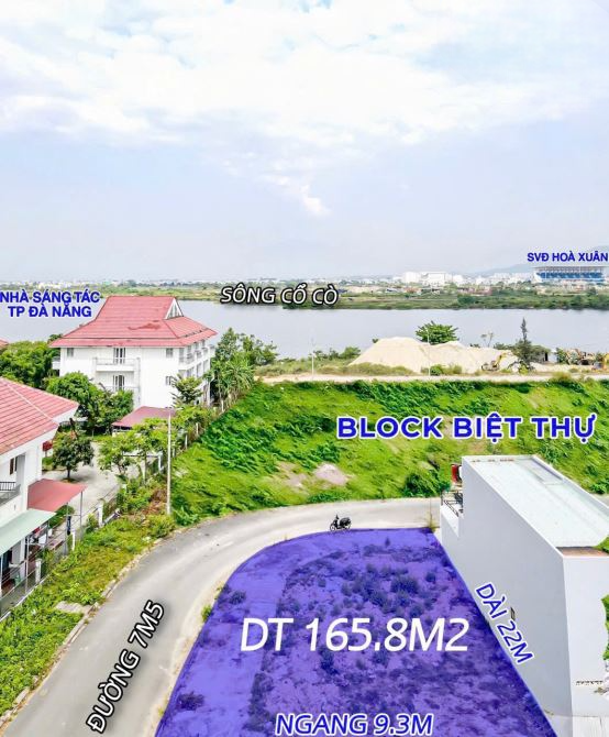 BÁN LÔ GÓC 166M² – 2 MẶT TIỀN – VIEW SÔNG – HÒA QUÝ, NGŨ HÀNH SƠN – CHỈ 6,9 TỶ