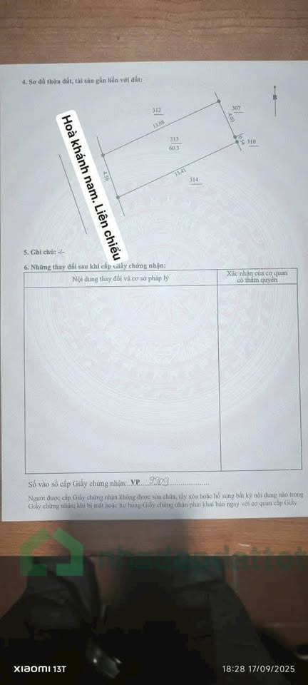 Bán lô đất kiệt ô tô Nam Cao nối dài - 61m2 - giá 1 tỷ 8xx
