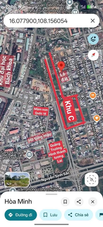 Bán đất TĐC Ngô Sĩ Liên – 85m² – 5 tỷ 180 triệu
