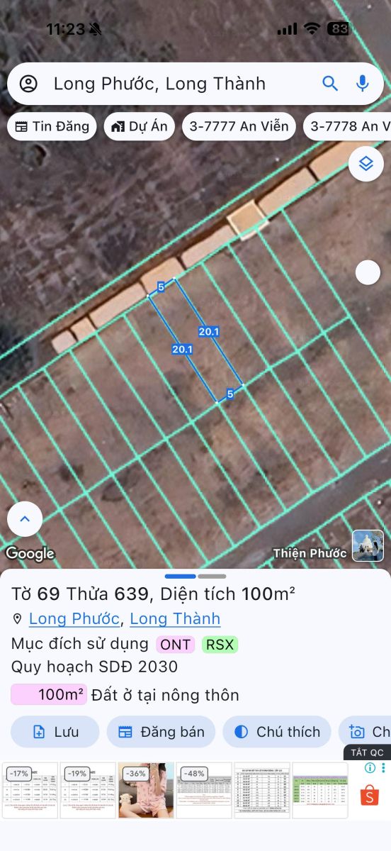 Lô đất 100m² trung tâm Long Thành – Giá mềm 75 triệu/m², mua nhanh kẻo lỡ