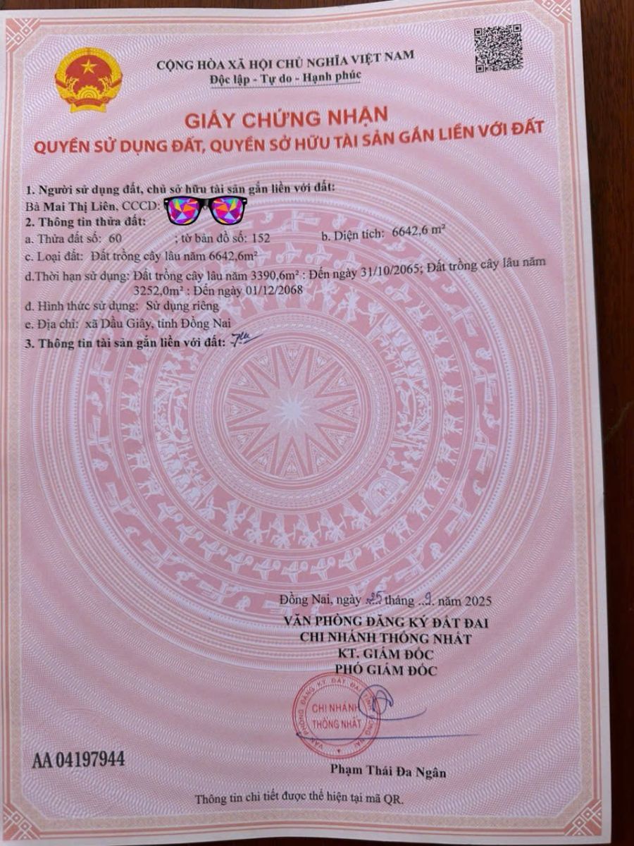 BÁN ĐẤT GIÁ TỐT – GẦN KCN DẦU GIÂY, LONG THÀNH CHỈ 700 TRIỆU/XÀO