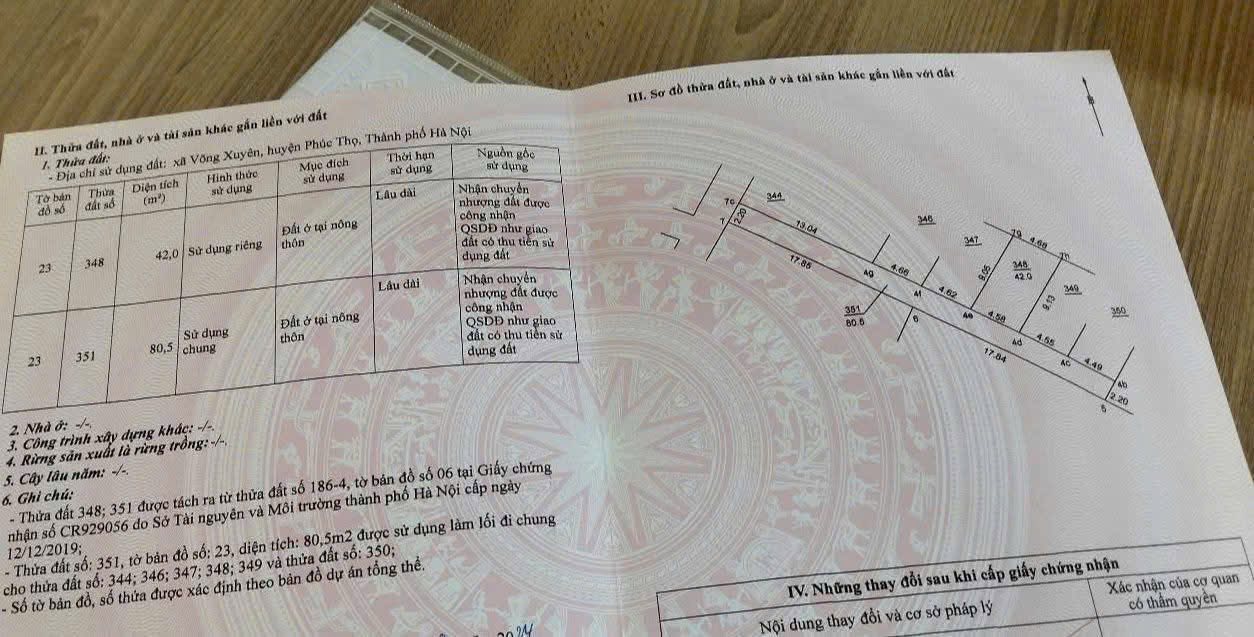 CHÍNH CHỦ BÁN ĐẤT ĐẸP – VÕNG XUYÊN, PHÚC THỌ, HÀ NỘI