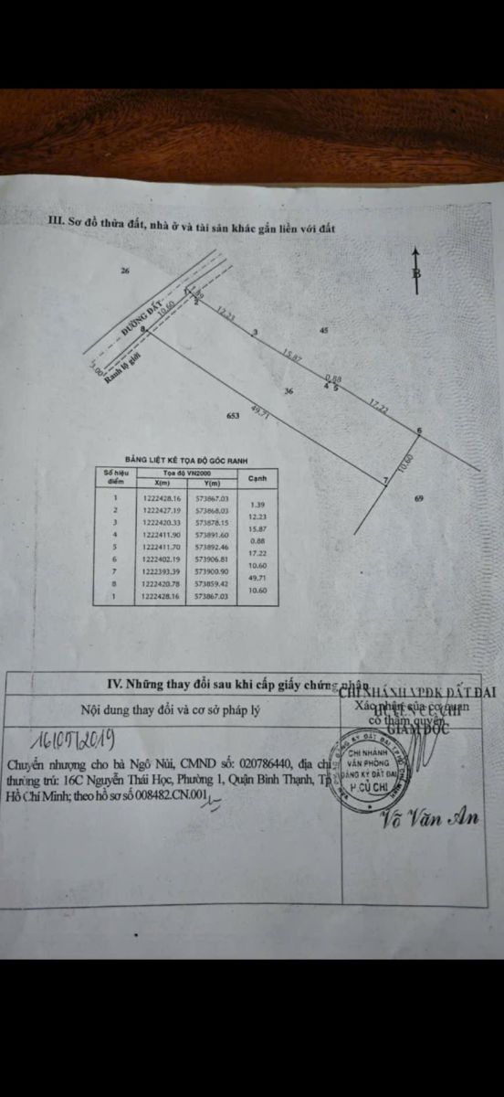 BÁN ĐẤT TRỒNG CÂY HÀNG NĂM CỦ CHI. 500m². GIÁ ĐẸP
