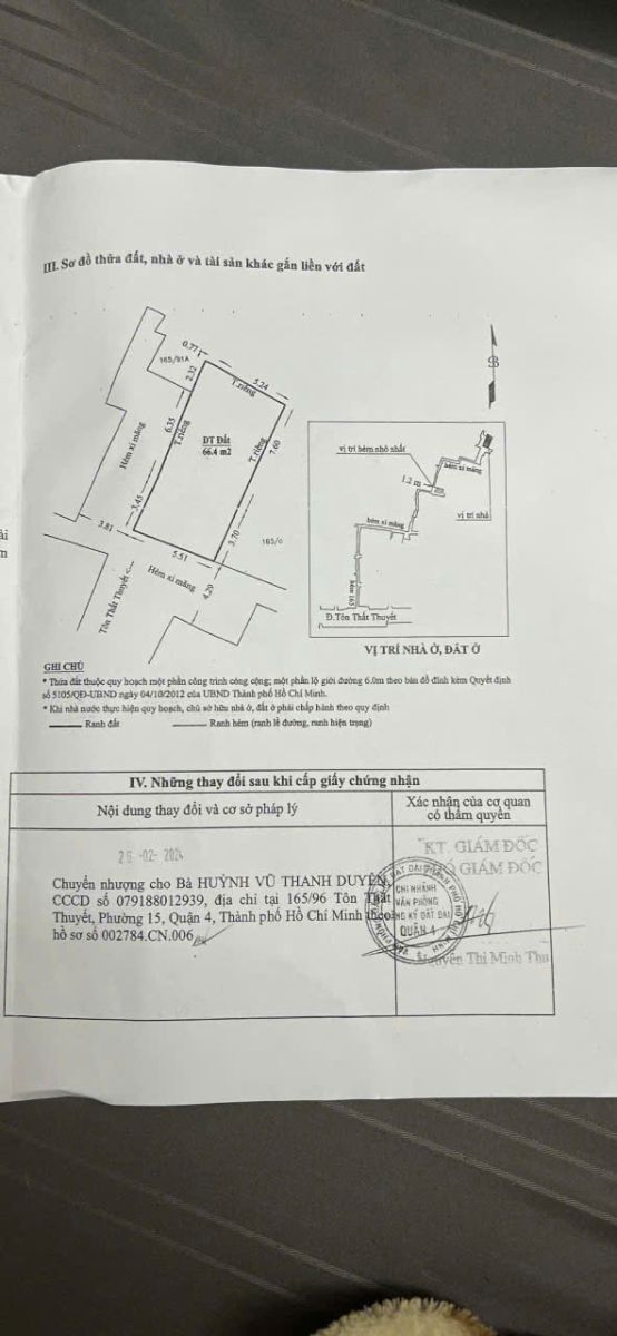 Bán nhà đẹp ở Tôn Thất Thuyết, P15, Q4 - nhà rộng 66,4m2 - Giá 4 tỷ 8 có thương lượng