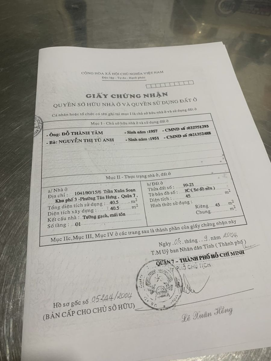 🏡✨ BÁN NHÀ PHƯỜNG TÂN HƯNG – QUẬN 7 – HẺM TRẦN XUÂN SOẠN ✨🏡