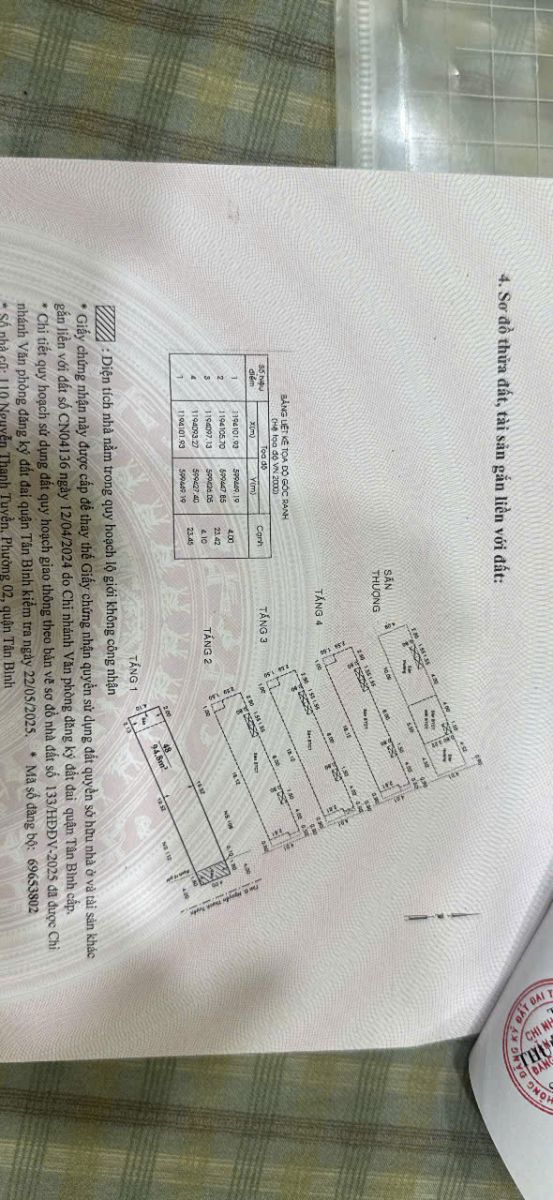 Nhà 4 tầng đẹp Tân Sơn Hòa 87,6m2 Giá 26 tỷ có TL
