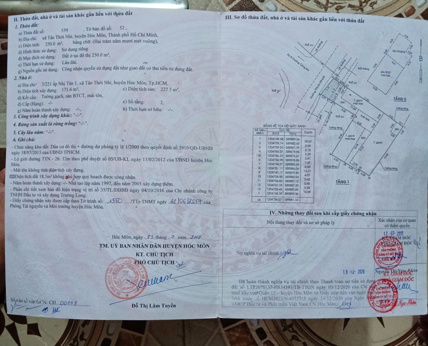 Bán/cho thuê nhà 250m² Hóc Môn – TP.HCM, giá siêu mềm 6,5 tỷ