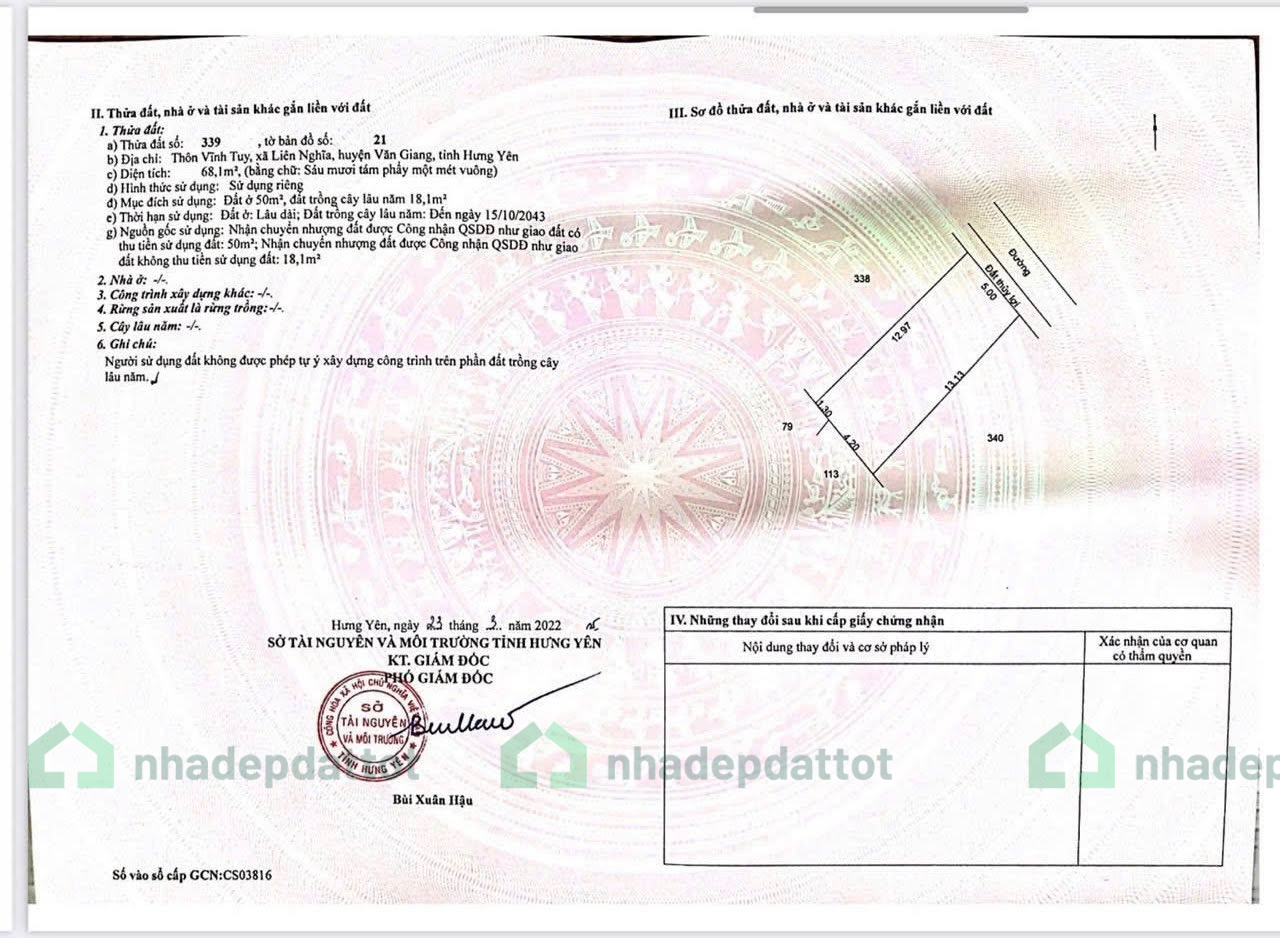 LÔ ĐẤT ĐẸP TRUNG TÂM LIÊN NGHĨA – ĐƯỜNG 5M, 2 Ô TÔ TRÁNH NHAU