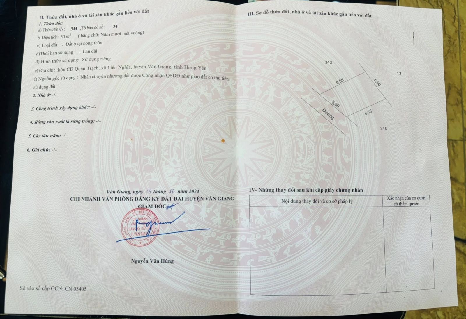 🌸 MỞ HÀNG XUÂN – BÁN ĐẤT 50M² CD QUÁN TRẠCH, VĂN GIANG 🌸