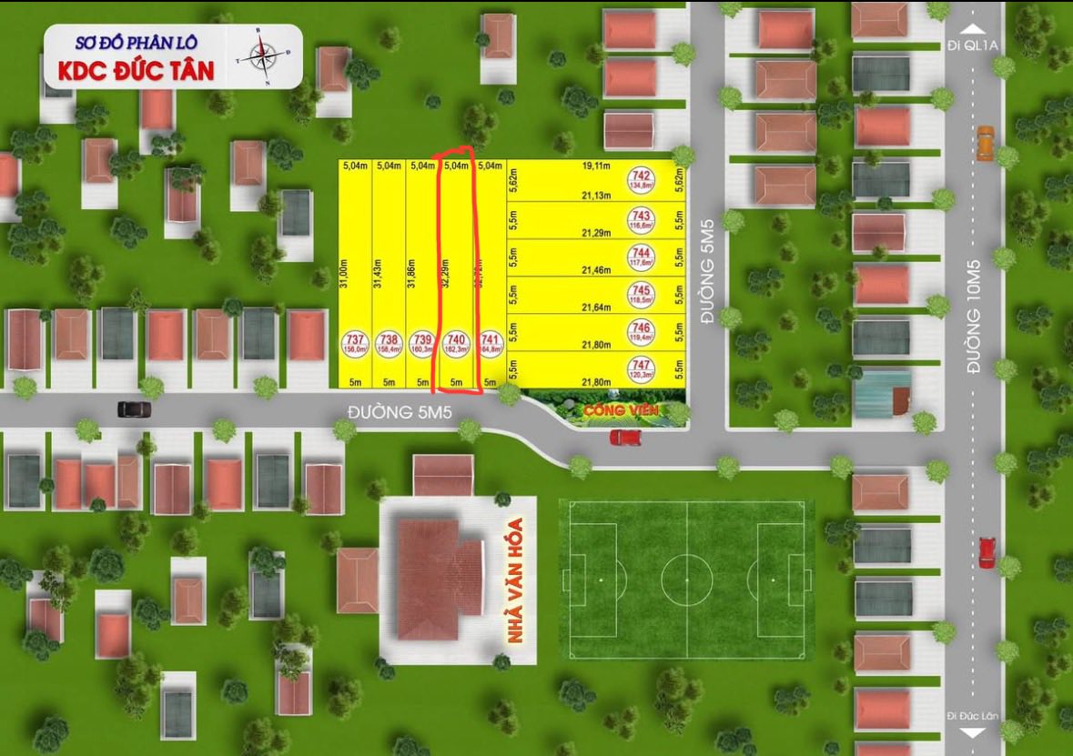 🔥 CẦN BÁN GẤP ĐẤT KDC ĐỨC TÂN – VỊ TRÍ ĐẸP – ĐẦU TƯ SINH LỜI