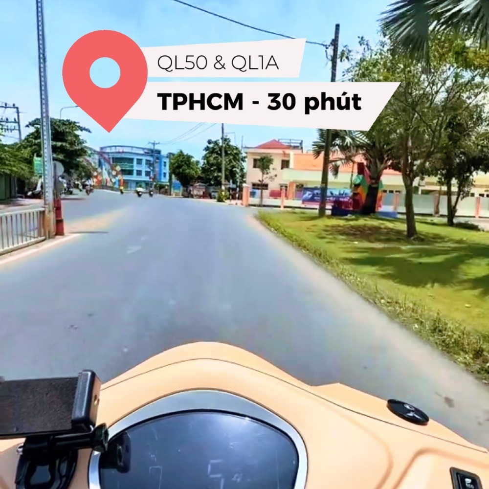 Bán Đất thổ cư full 80m2 ngay QL50 rẻ vào 450m sau lưng chợ Cần Đước