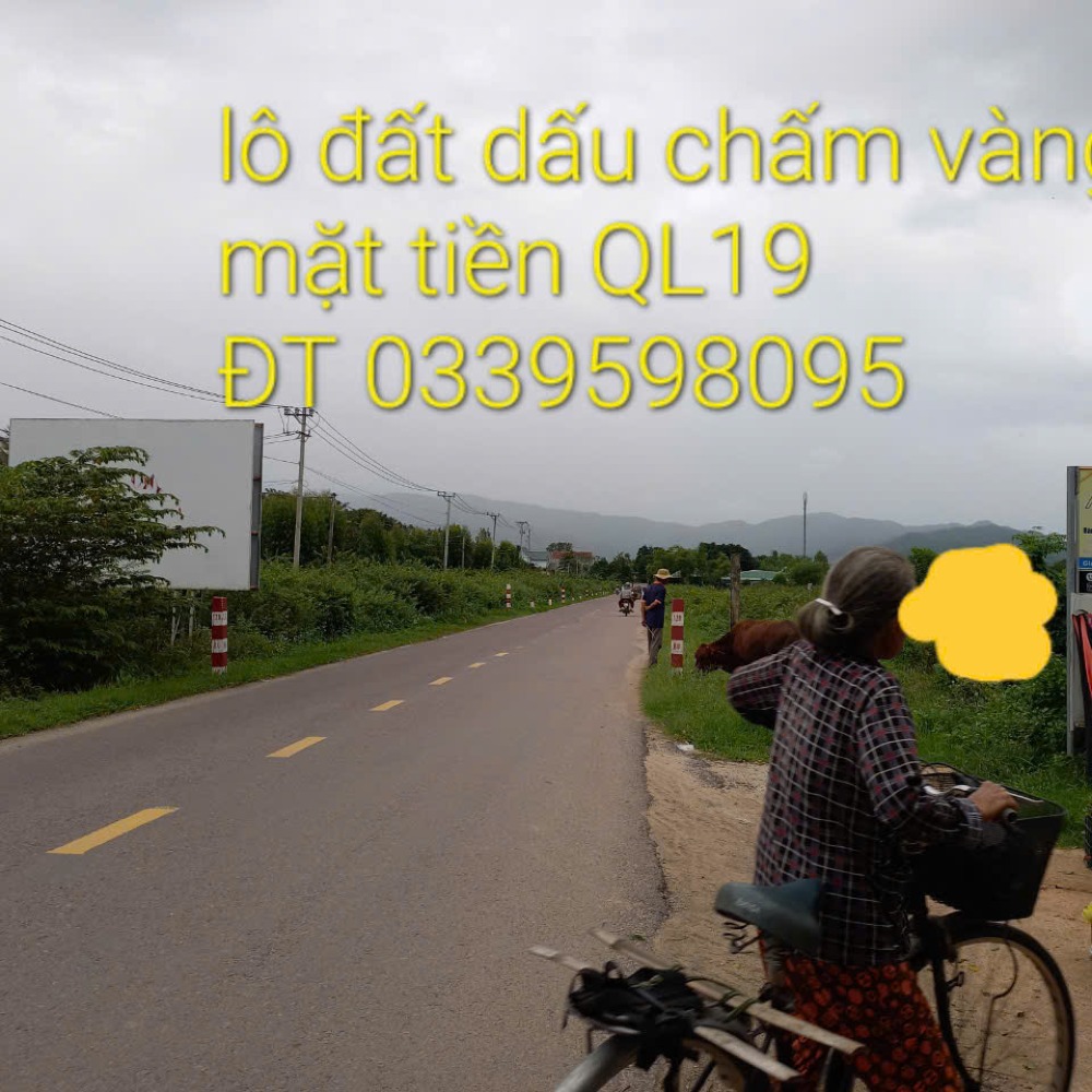 Bán đất mặt tiền QL19B đối diện CN Cát Nhơn, Phù Cát, GIALAI.(BÌNH ĐỊNH cũ)
