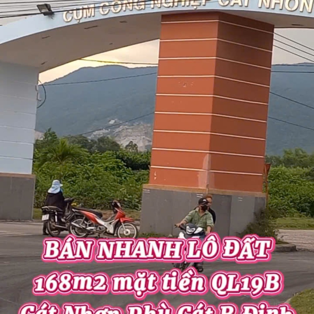 Bán đất mặt tiền QL19B đối diện CN Cát Nhơn, Phù Cát, GIALAI.(BÌNH ĐỊNH cũ)