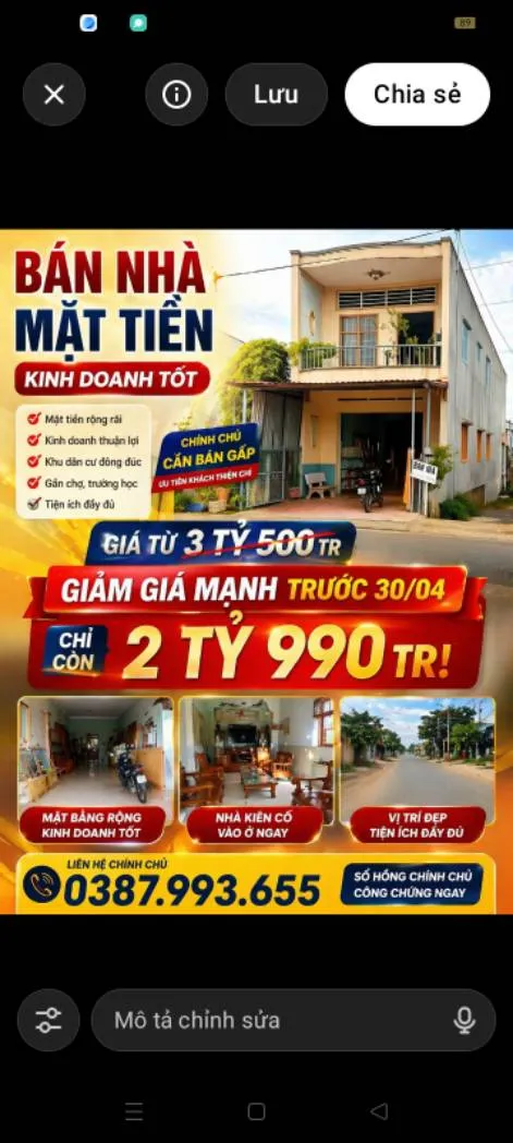 🏡 BÁN NHÀ MẶT TIỀN QUỐC LỘ N1 – TRUNG TÂM PHƯỜNG TÂN CHÂU, AN GIANG
